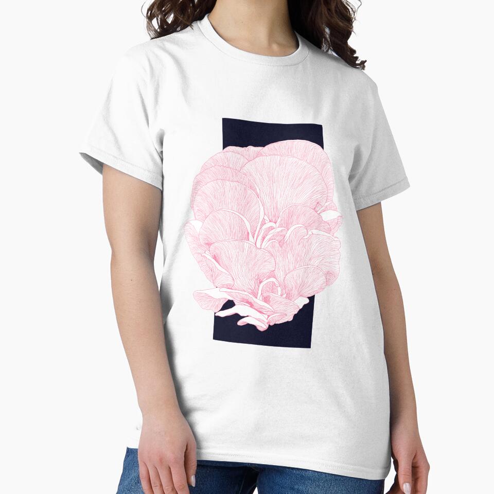 Pink Oyster Mushroom, Pleurotus Djamor dual color by djamorartworks