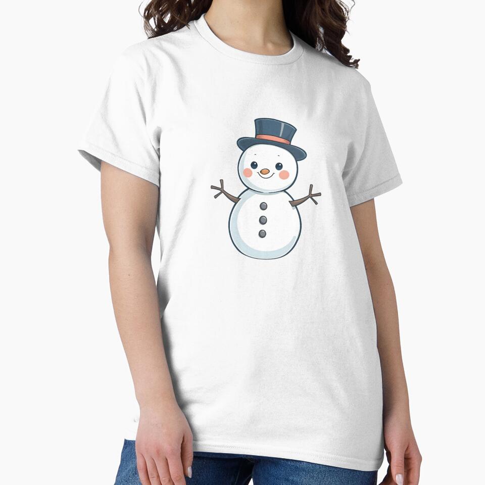 Cute Snowman – Adorable Winter Cartoon Illustration by HUMORONCOTTON