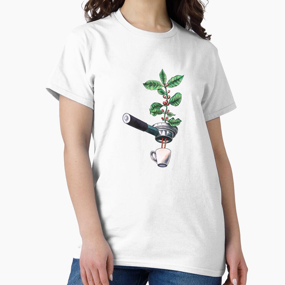 Coffee Plant Tshirt Espresso Barista T-Shirt by KTY-NUSS