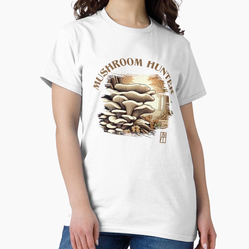 MUSHROOMS - Mushrooms Hunter - Oyster Mushroom Forager - Oyster Mushroom Hunter by ArtProjectShop