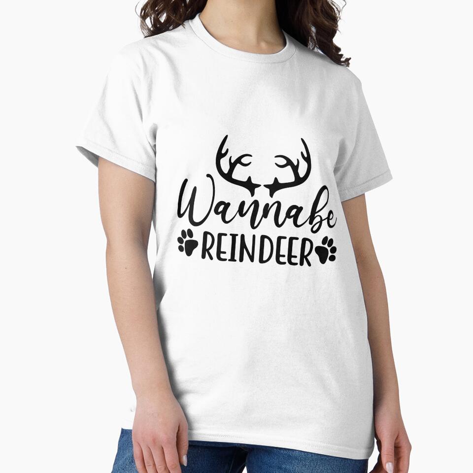 Christmas Dog Quote Wannabe Reindeer Funny Holiday Design by FuzionRaptor