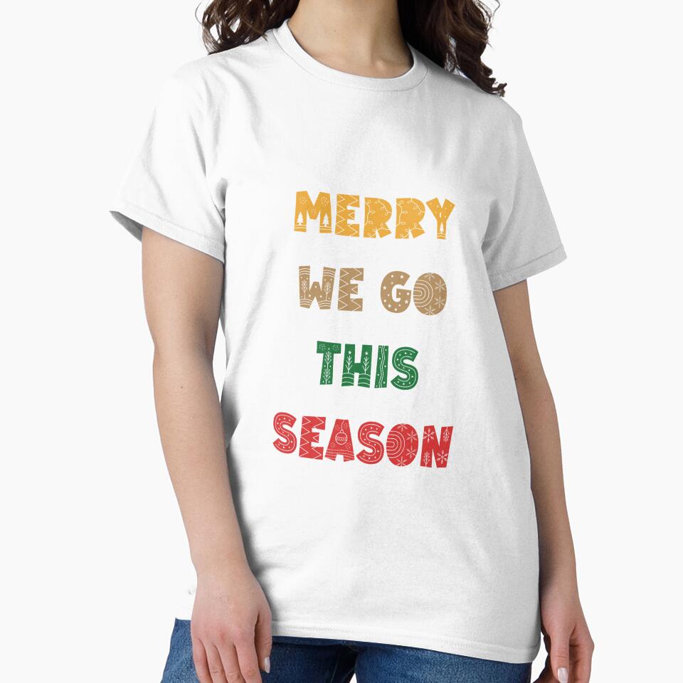 Merry We Go, Merry Christmas, Christmas, Holiday Season, Retro by Magic Love Art Print