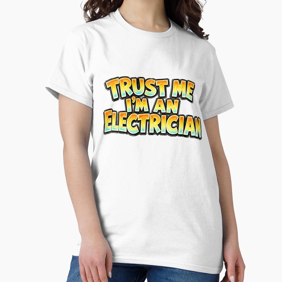 TRUST ME I’M AN ELECTRICIAN – hand drawn childlike typography by Mac Sketches