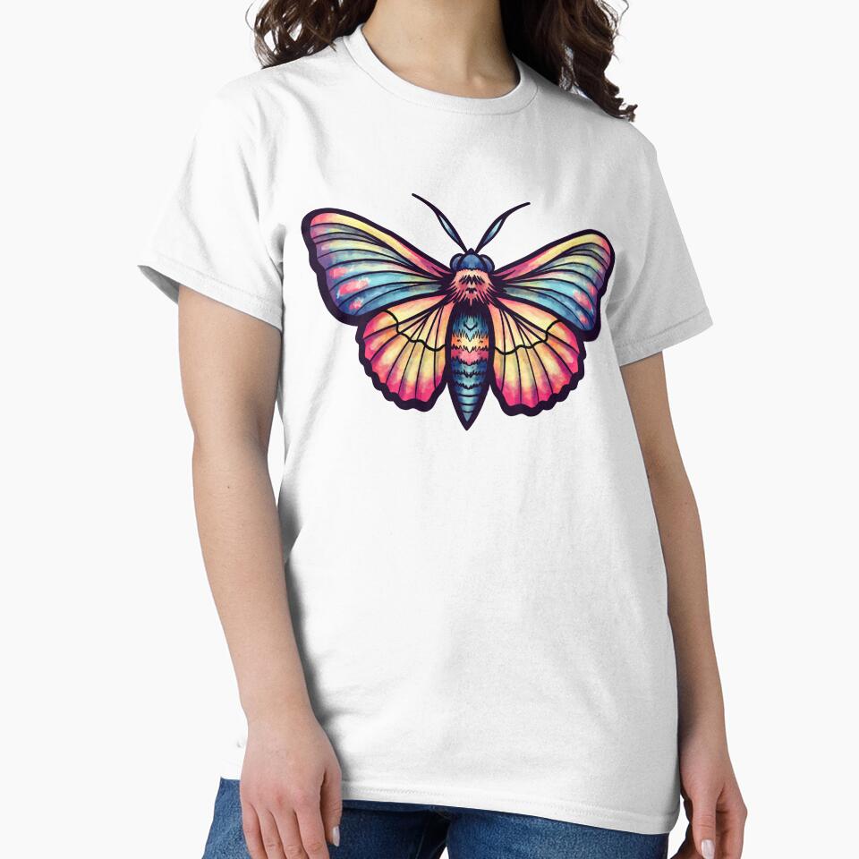 Chinese moon moth colorful aquarelic by Dailykindness