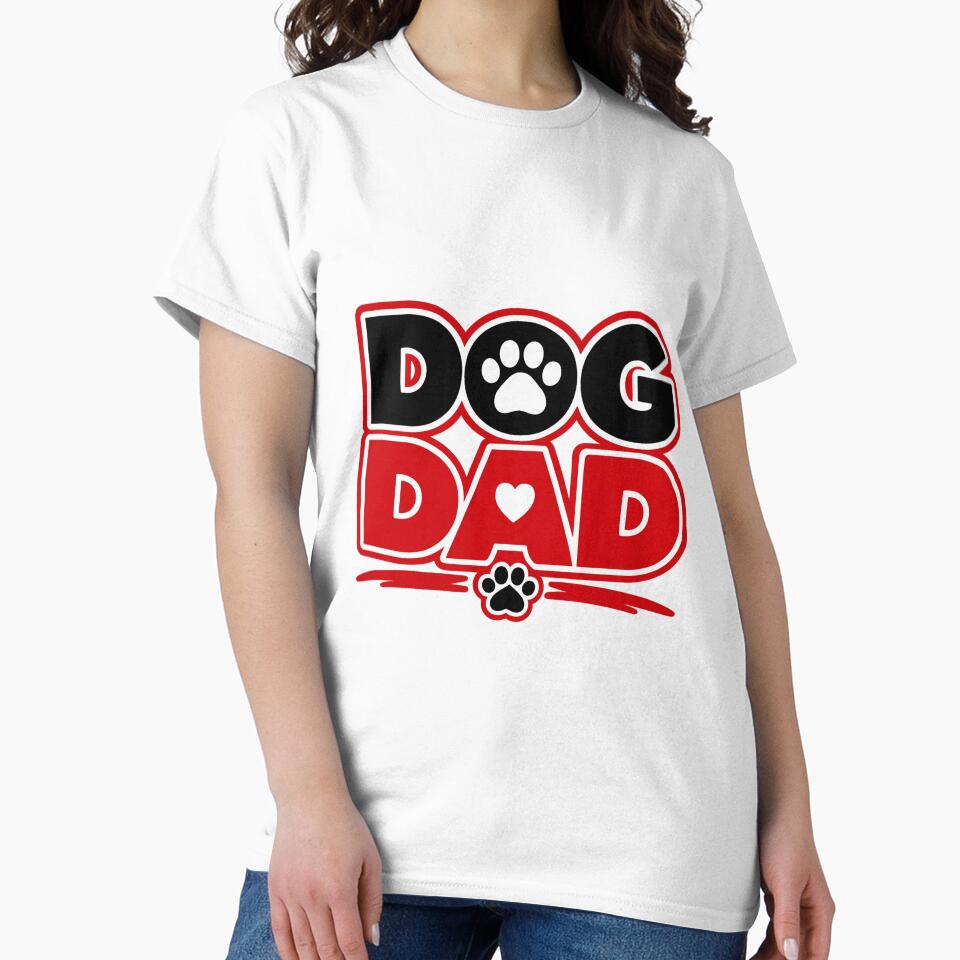 Proud Dog Dad Tee – Paw Print Pet Lover Shirt by ElegantPaws