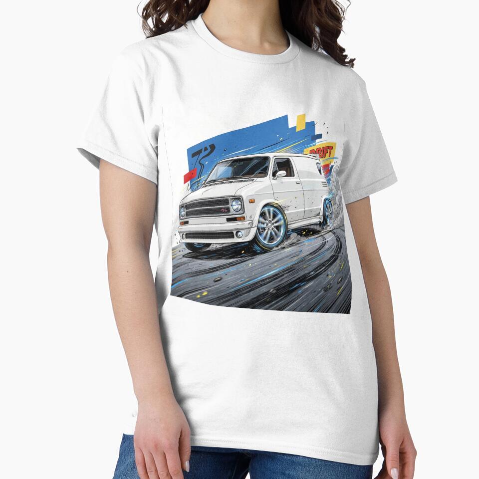 White Van Drift - R/T Street Van Drifting Comic Art by redkat-4