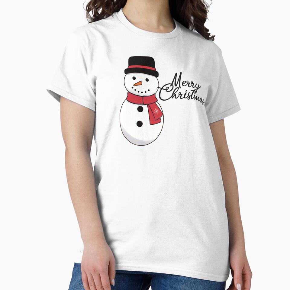 Snowman Merry Christmas by Skull Fern