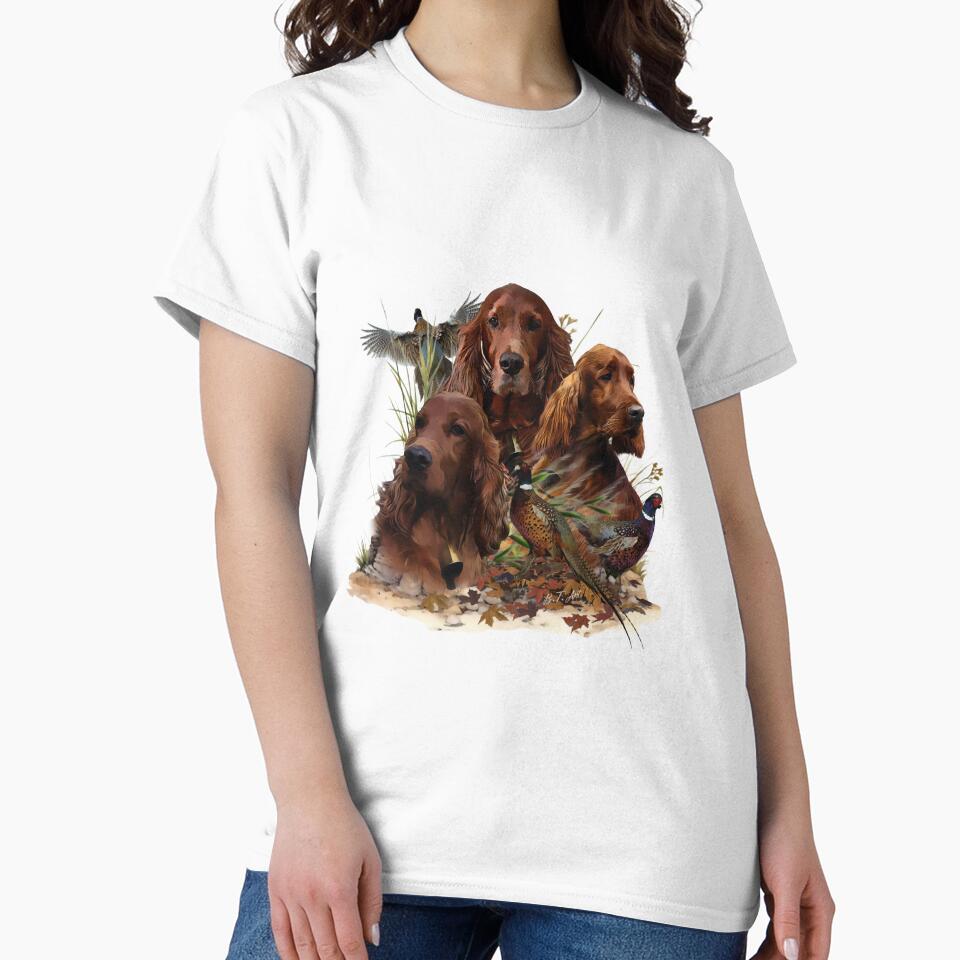 Irish Setters with Pheasants - Passion Hunt by TammyHunterArt