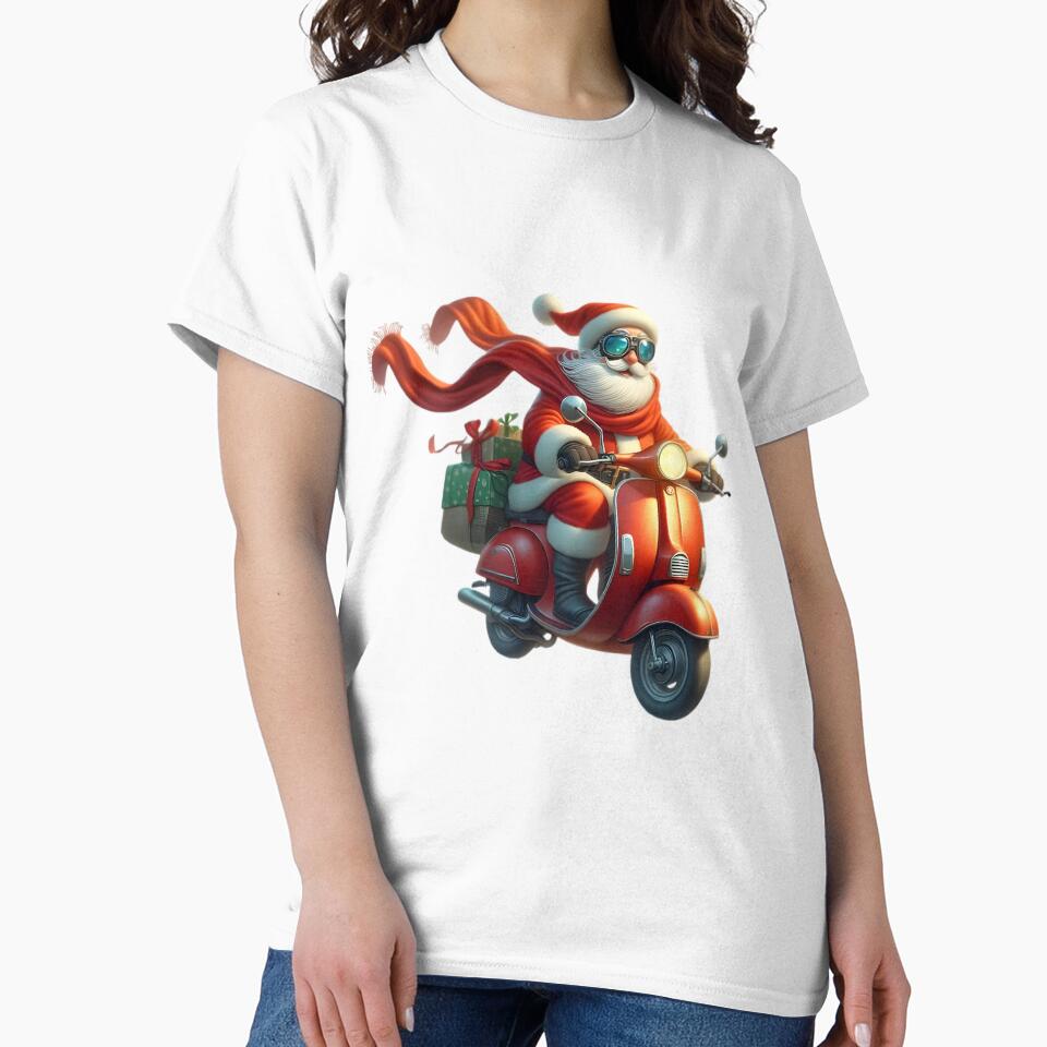 Santa on a scooter by Busaab