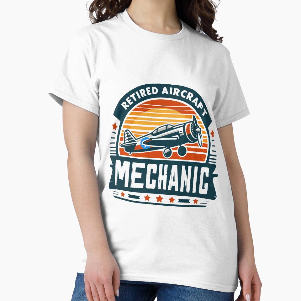 retired aircraft mechanic retro gift for retirment day by MommyVibeArts