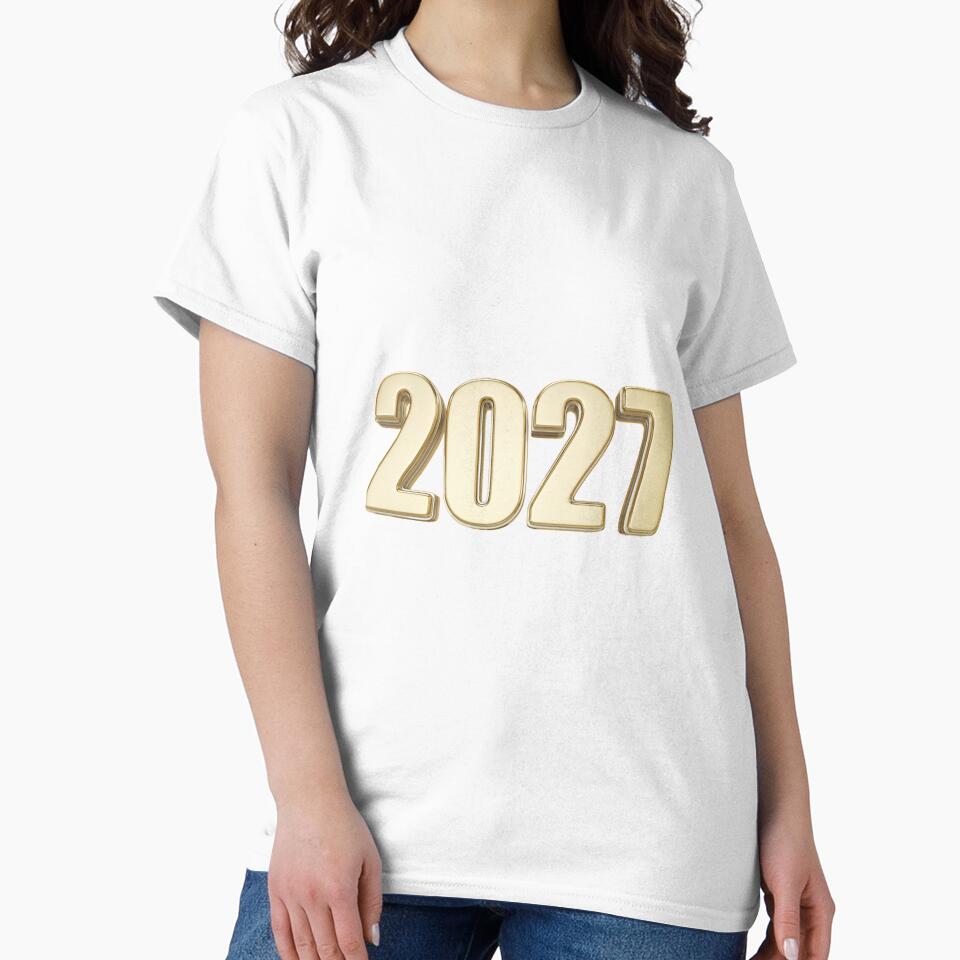 Shiny Luxury Gold 2027 New Year Typography by M.Store