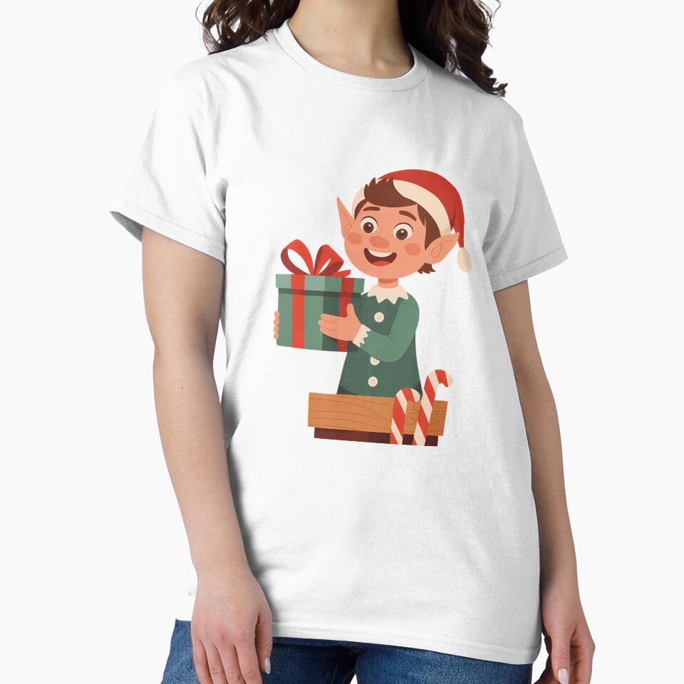 An elf with a gift. by Joseph Hail