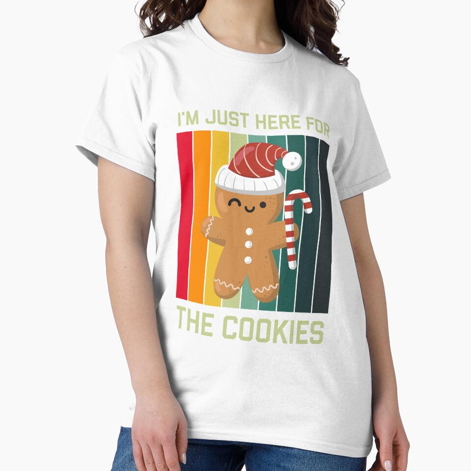 I'm Just Here For The Cookies, vintage retro gingerbread by KinRow