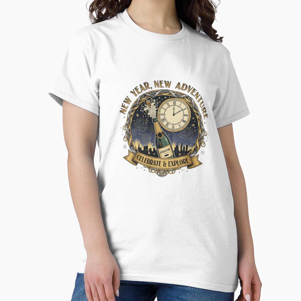 New Year, New Adventure - Celebrate & Explore Midnight Countdown Design by Sushikidsntoddlers