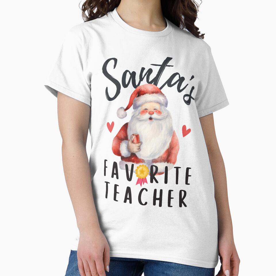 Santa's Favorite Teacher - Teacher Appreciation Gift by Mariana Piana