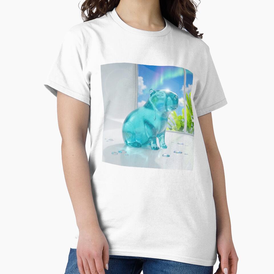 Frutiger Aero Gel Capybara Translucent Y2K Product Art by CapyVerseStudio