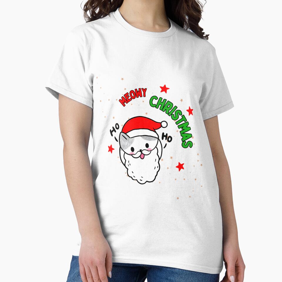 meowy christmas cat christmas meow christmas by CreativaNook
