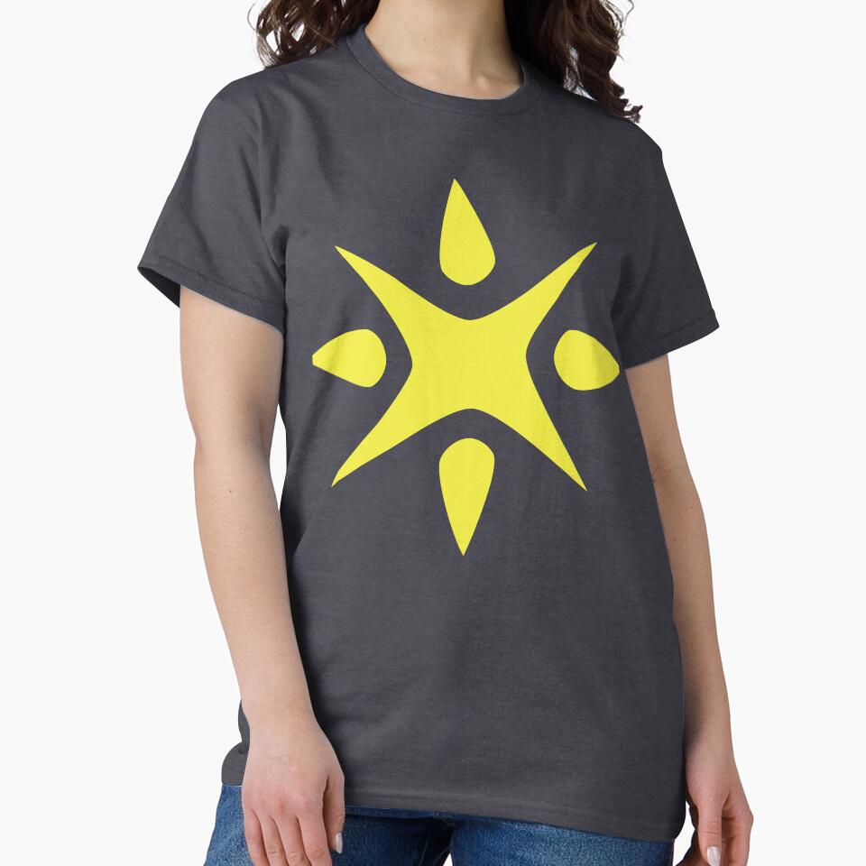 Large Geometric abstract snowflake in bright yellow by AngelDawnDesign