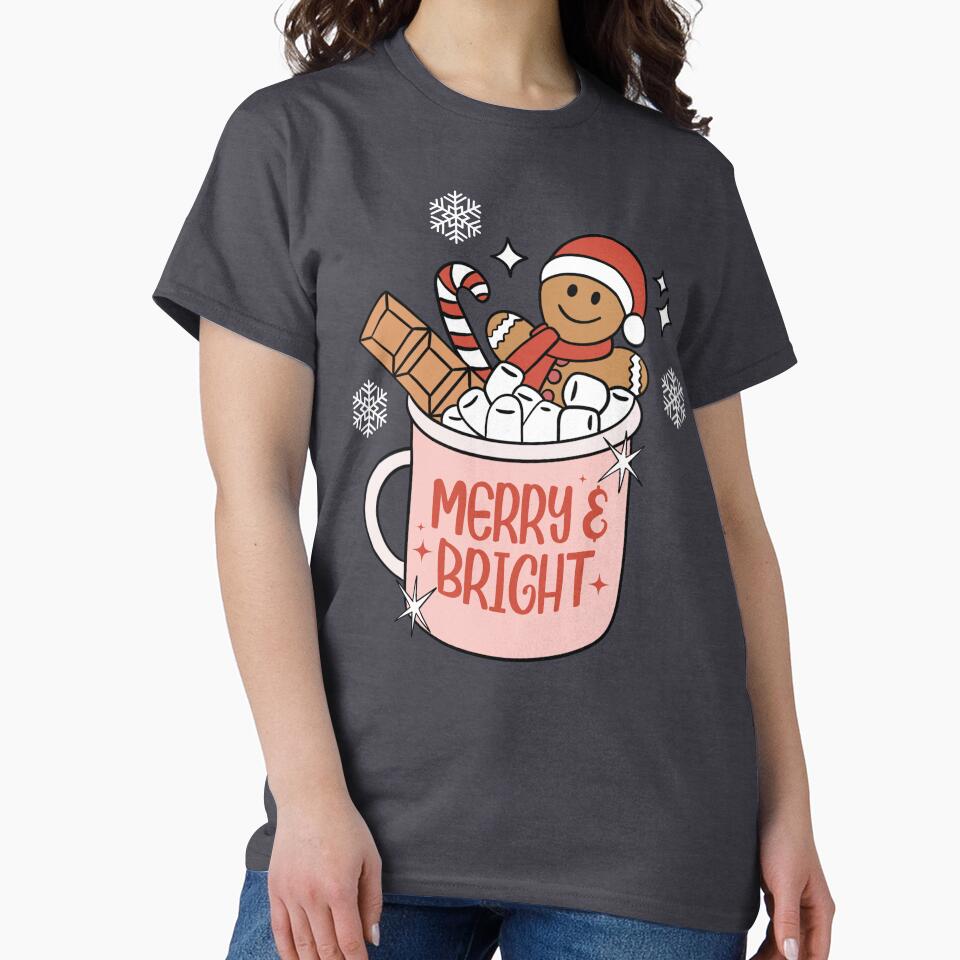 Merry & Bright Hot Cocoa Mug by kjanedesigns