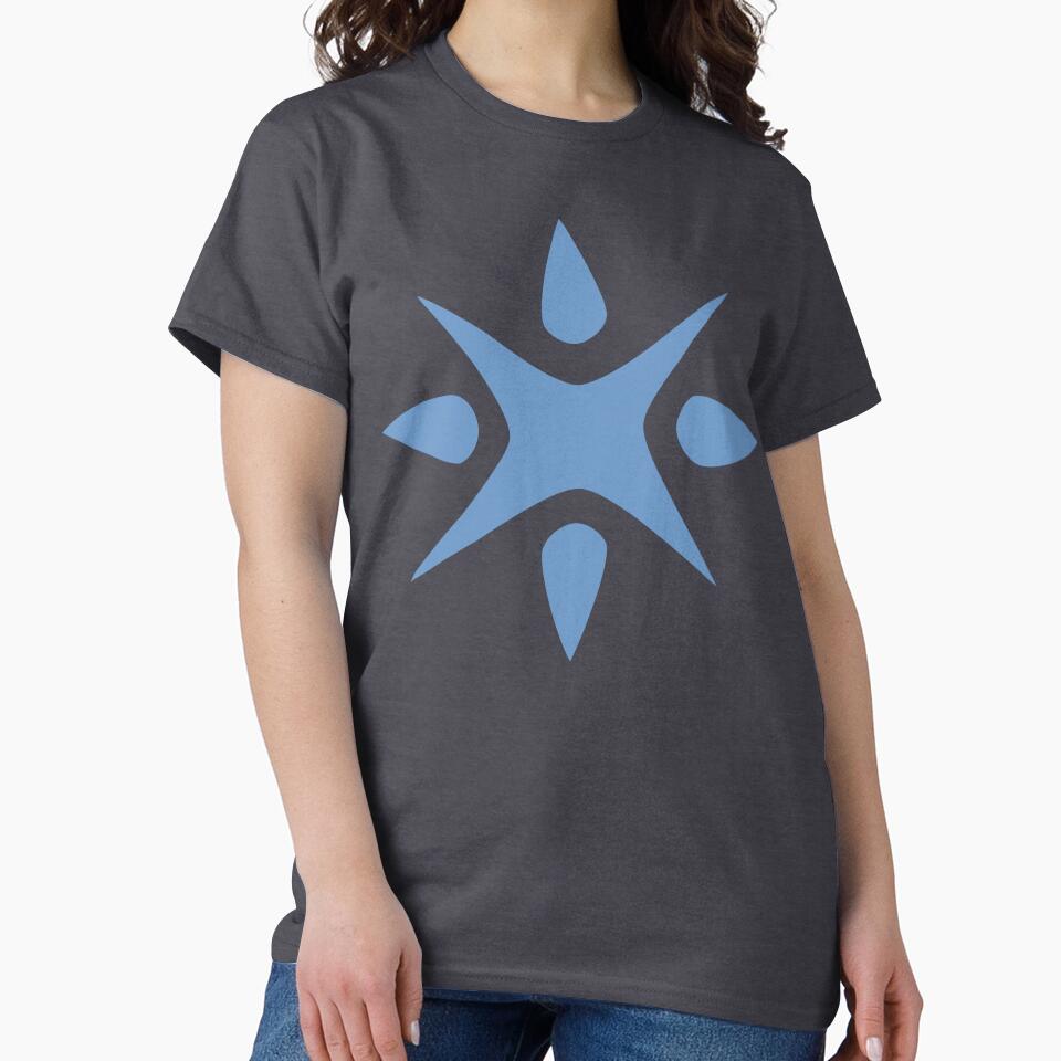 Large Geometric abstract snowflake in blue by AngelDawnDesign