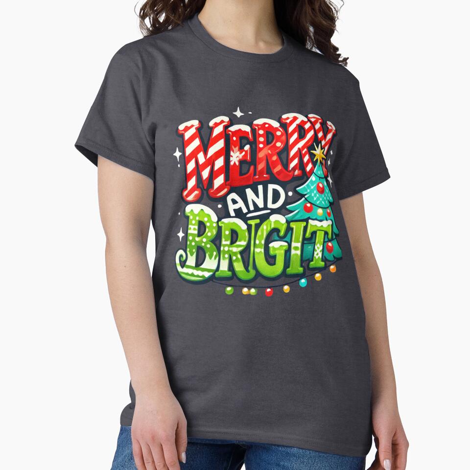 "Merry and Bright Christmas  - Festive Holiday by Kawaii Planet Studio