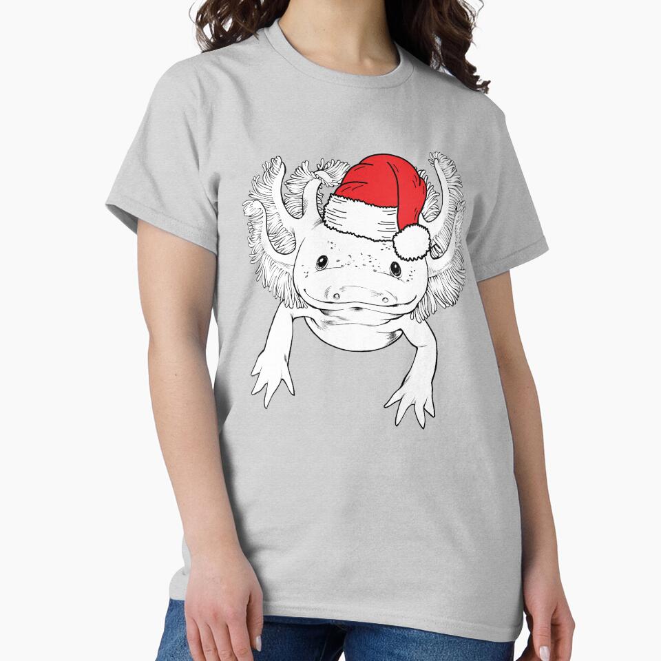 Axolotl Christmas Santa Animal Holiday by thepawster