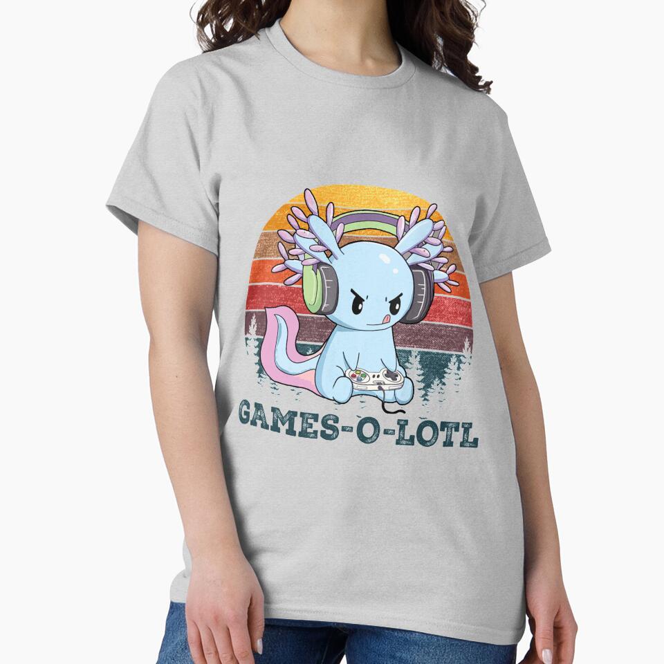 Gamesolotl Axolotl Video Gamer Kawaii Pastel Goth Anime by fatboys