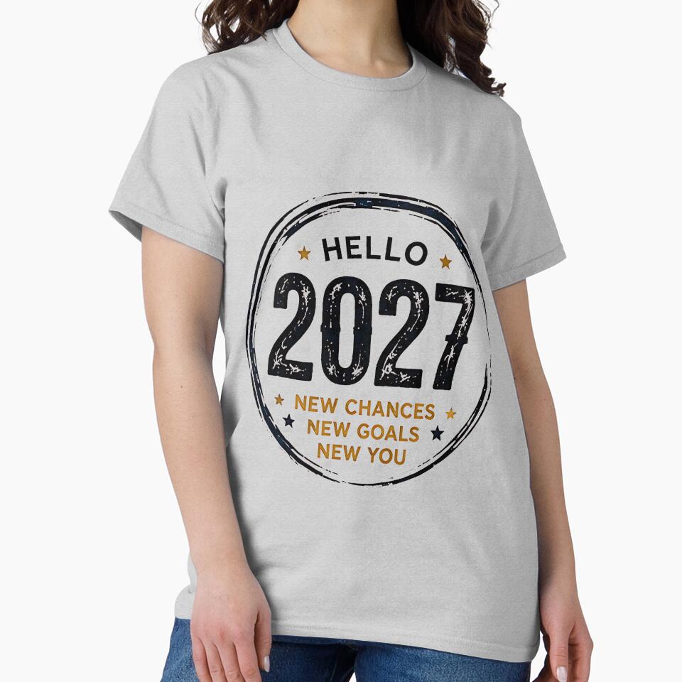 Hello 2027 New Chances New Goals T-Shirt by DealNest