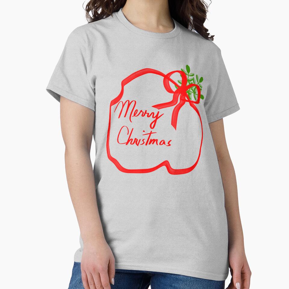 Merry Christmas Bow and Sprigs by designs-by-ann