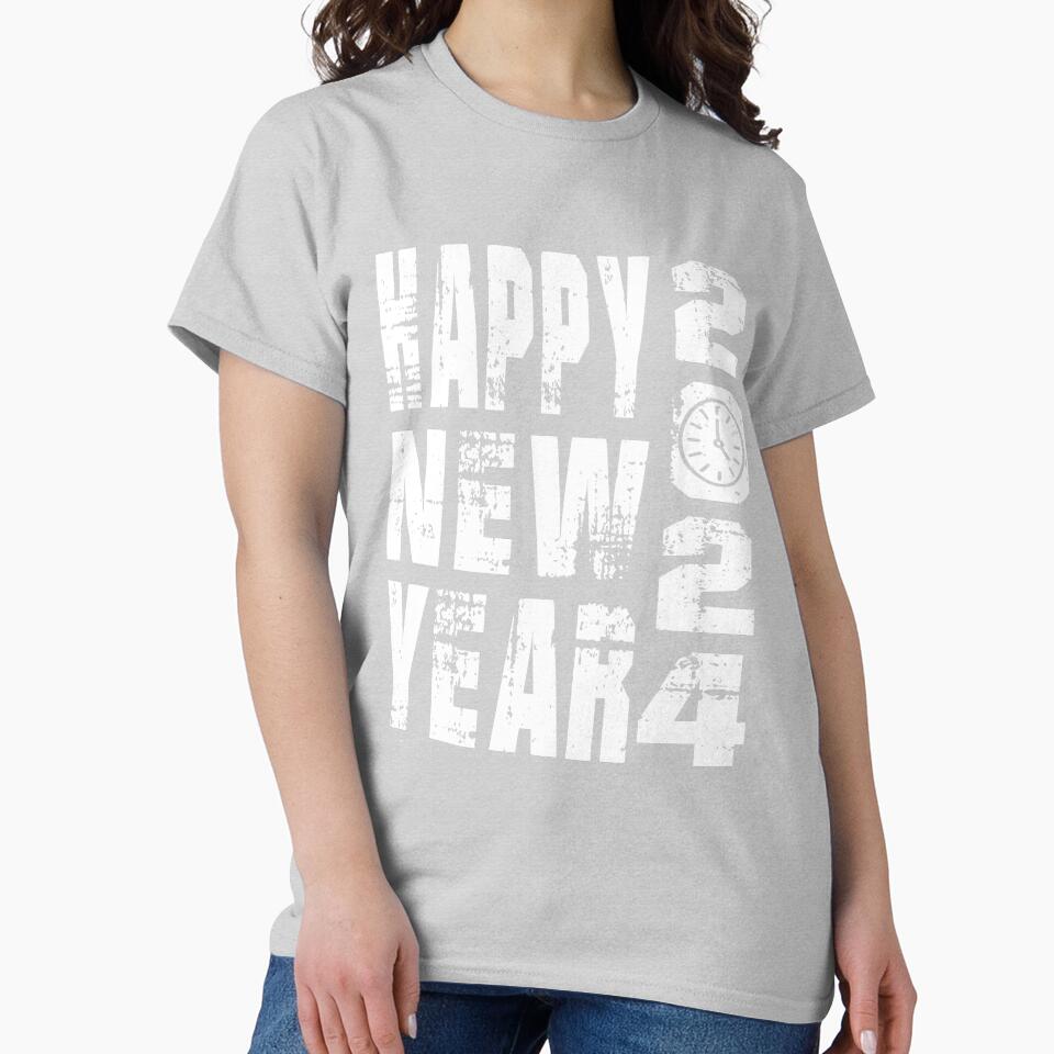 Copy of Happy New Year 2024 Black and White by ArtMeetsPizza