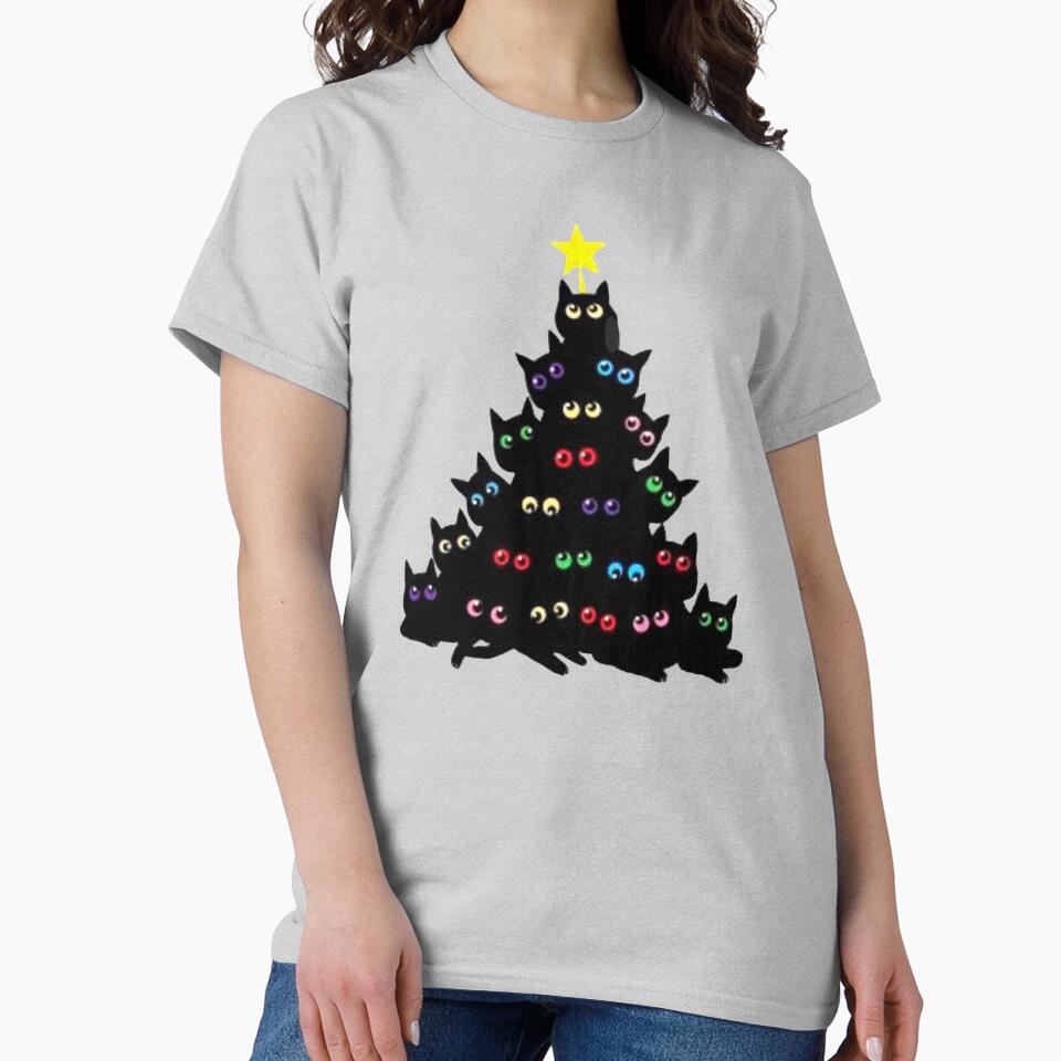 Copy of cat christmas tree shirt, christmas ornaments, christmas tree, christmas gifts by Sophistical