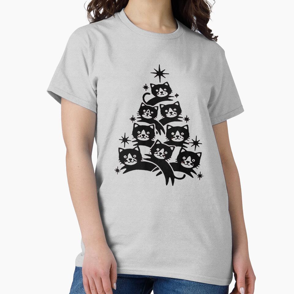 cat christmas tree shirt, christmas ornaments, christmas tree, christmas gifts by Sophistical