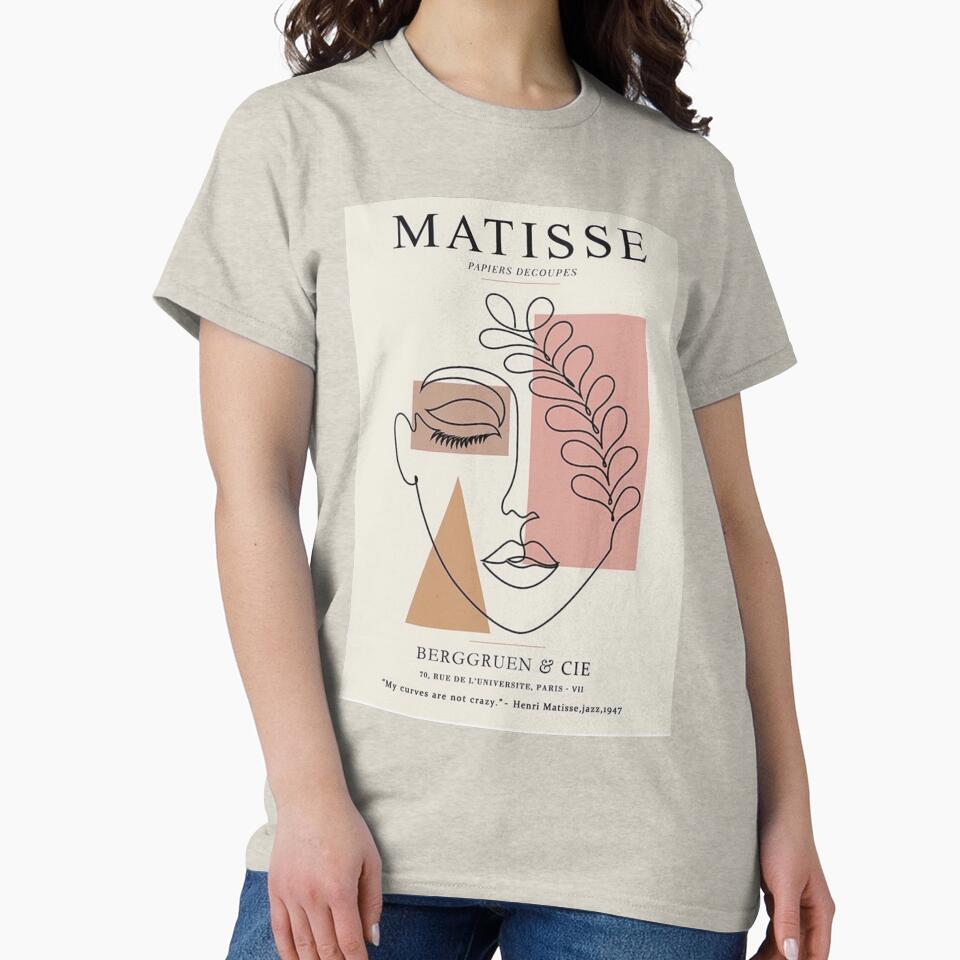 Matisse Line Art - Woman Abstract - Darkacademia by Asher-and-Asher