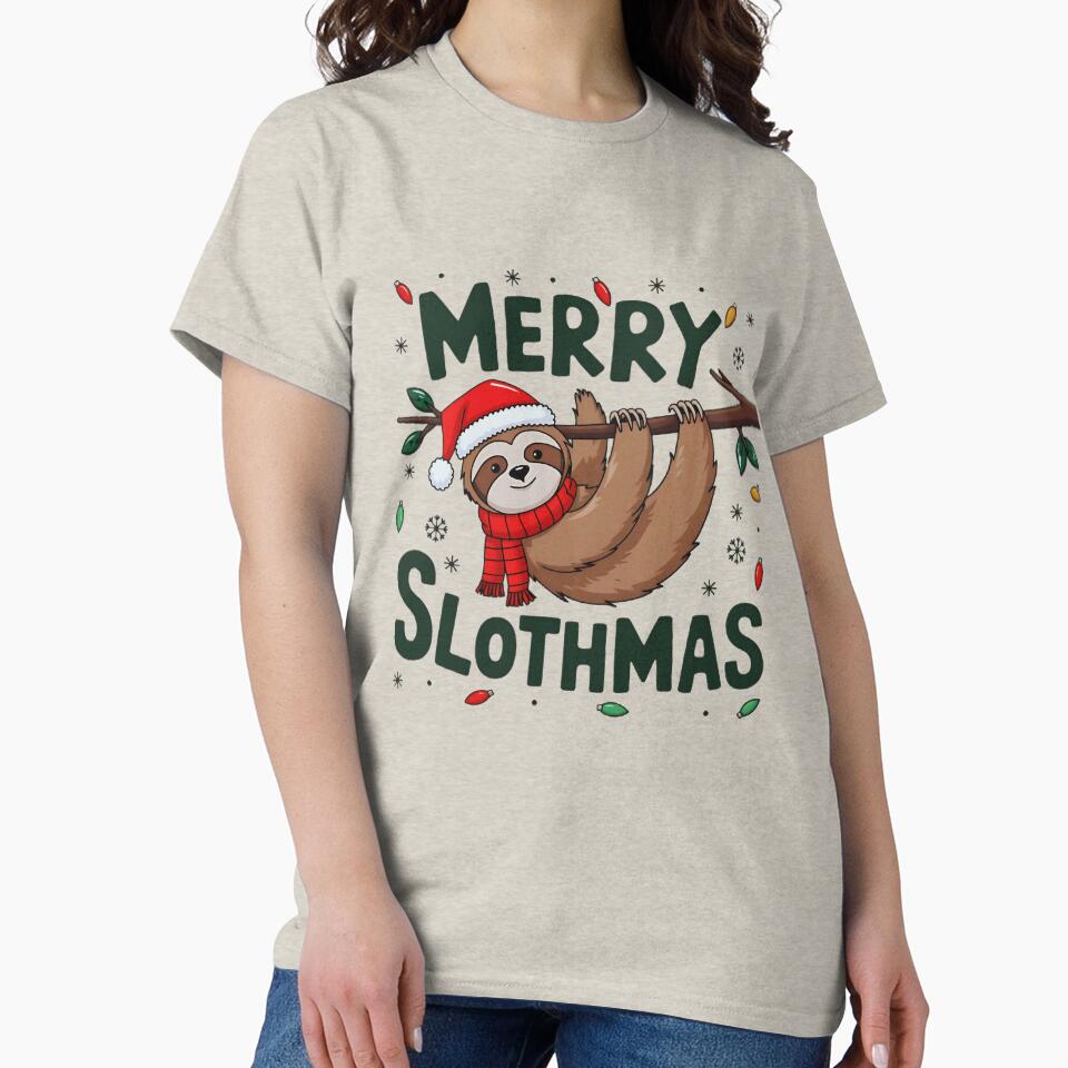 Merry Slothmas - Christmas Sloth by luannsemmsobre