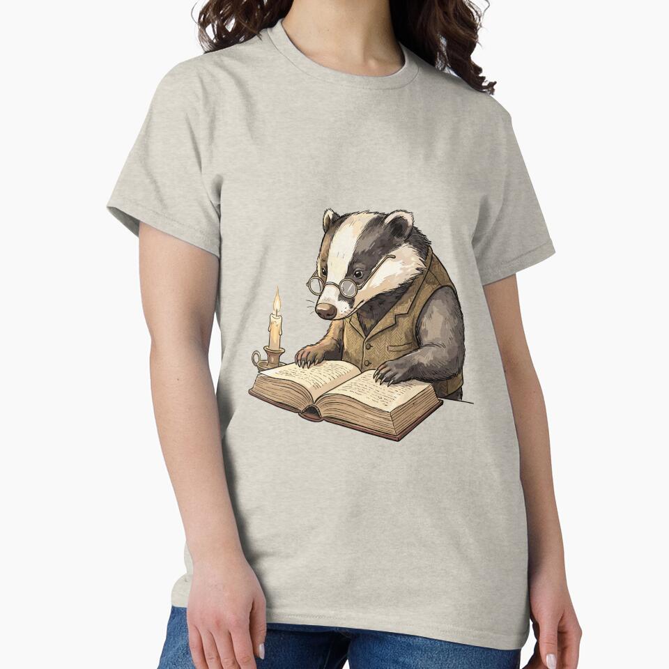 Vintage Dark Academia: Spectacled Badger Scholar by bapupa