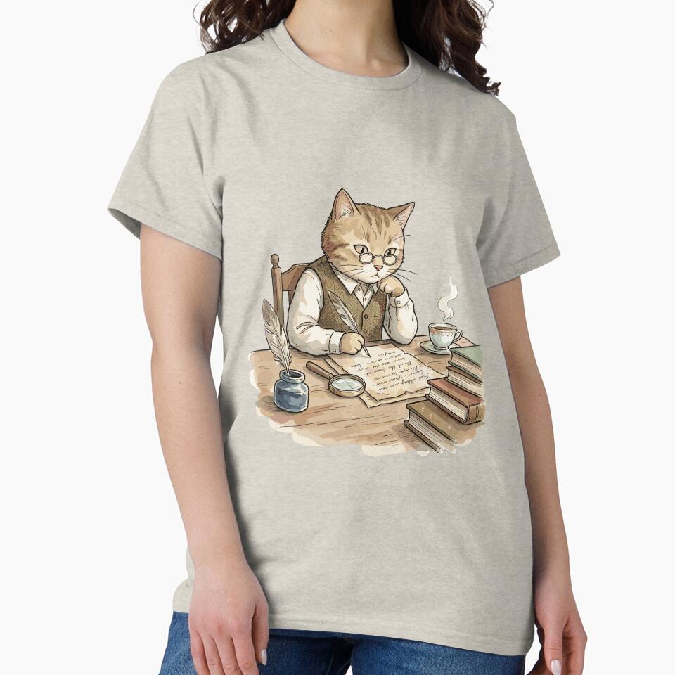 Scholarly Dark Academia: Manuscript Translation Cat by bapupa