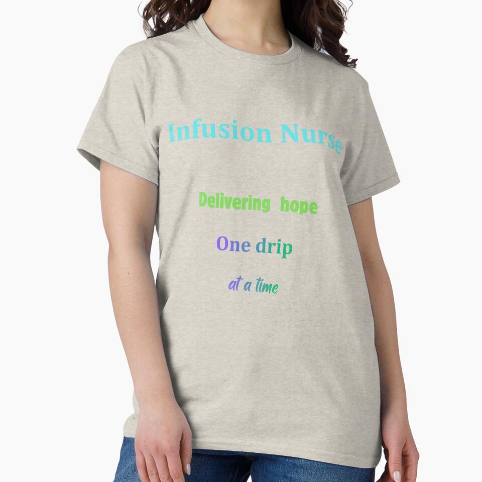 Infusion Nurse Quote – Delivering Hope One Drip at a Time (with multi-color font) by LynnLLewis