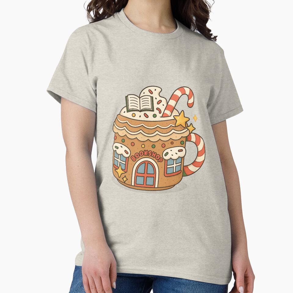 Cute Bookshop Mug Christmas by BookishEve