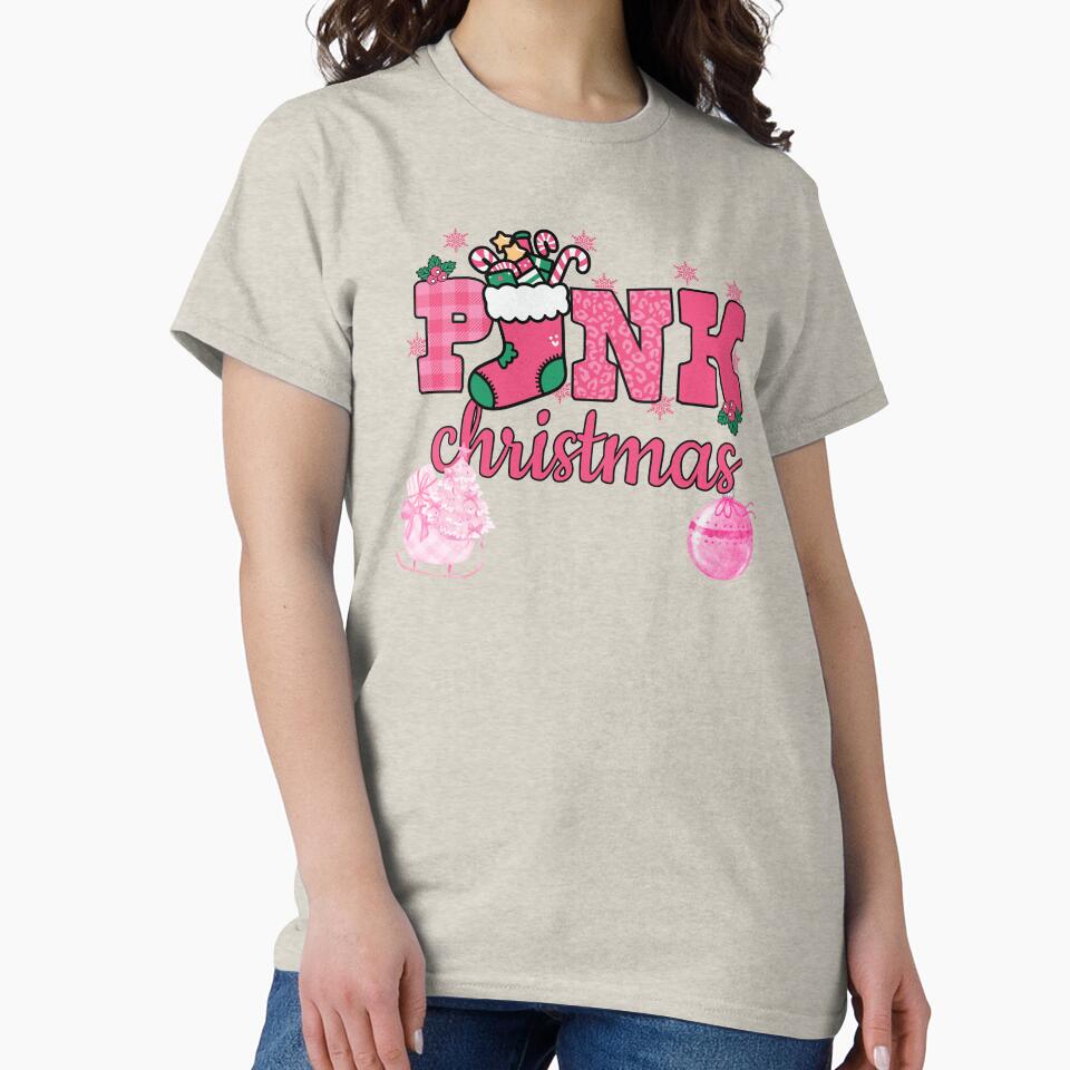 Pink Christmas Pullover Sweatshirt. by MNtees30
