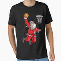 Basketball Santa Slam Dunk T Shirt Christmas Xmas Ball Sport by LiqueGifts