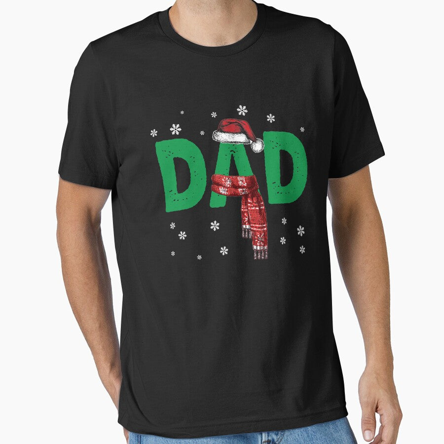Dad T-Shirt Christmas Santa Hat Family Matching Pajamas by thuthuatna
