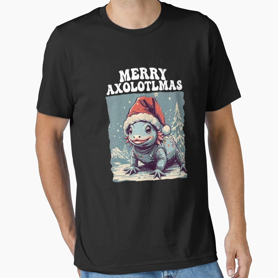 Merry Axolotlmas Funny Axolotl Animal Lover Santa Hat Xmas by Pitchou07
