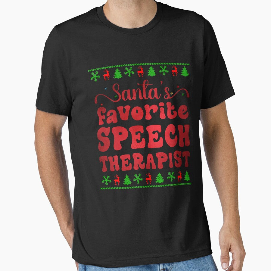 Santa's Favorite Speech Therapist Funny Christmas Family Matching by Be Cool (5.0) ⭐⭐⭐⭐⭐