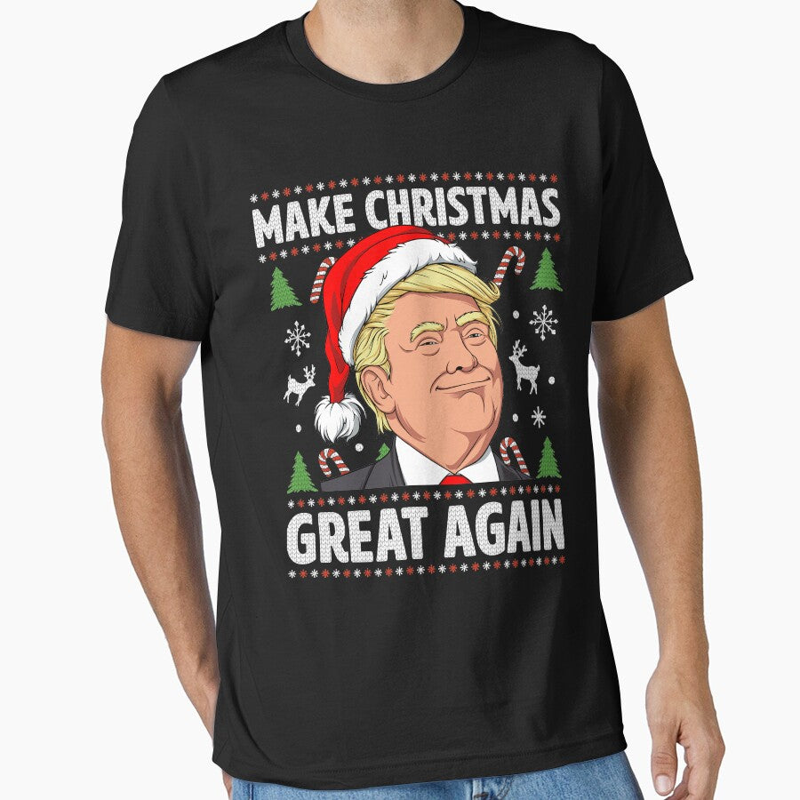 Make Christmas Great Again Trump Ugly Christmas Shirt Boys by LiqueGifts