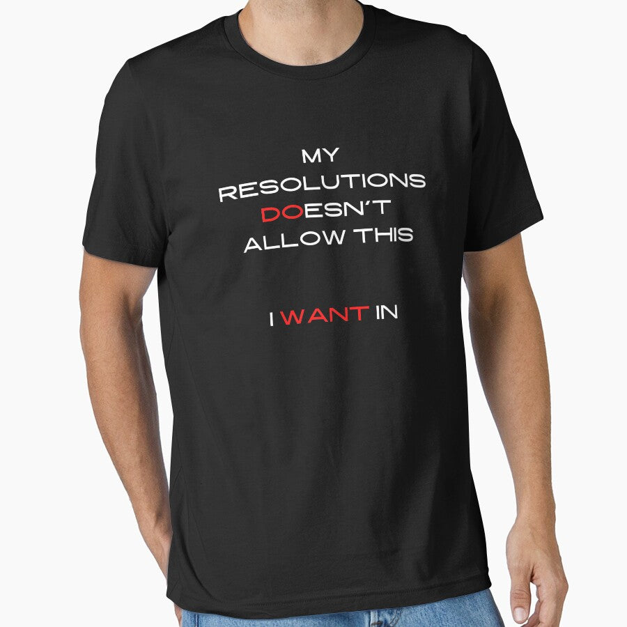 My resolutions doesn't allow this i want in white and red funny humor design by Creative Life