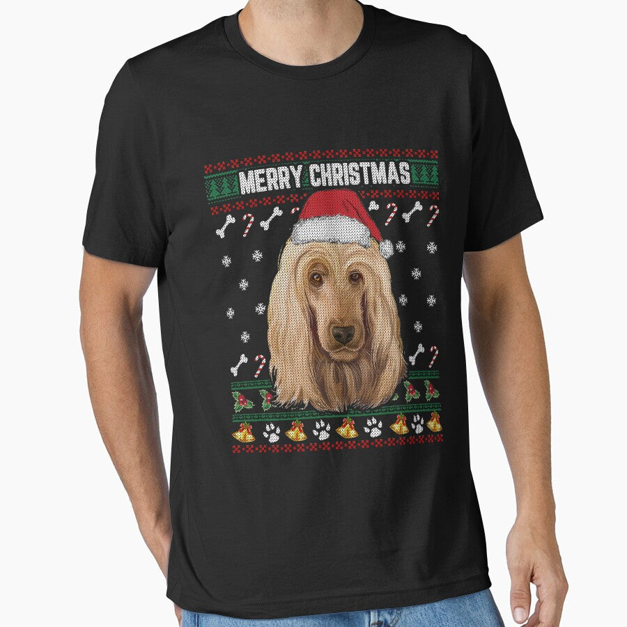 English Cocker Spaniel Lovers Ugly Xmas Sweater Merry Christmas T Shirt by thuthuatna