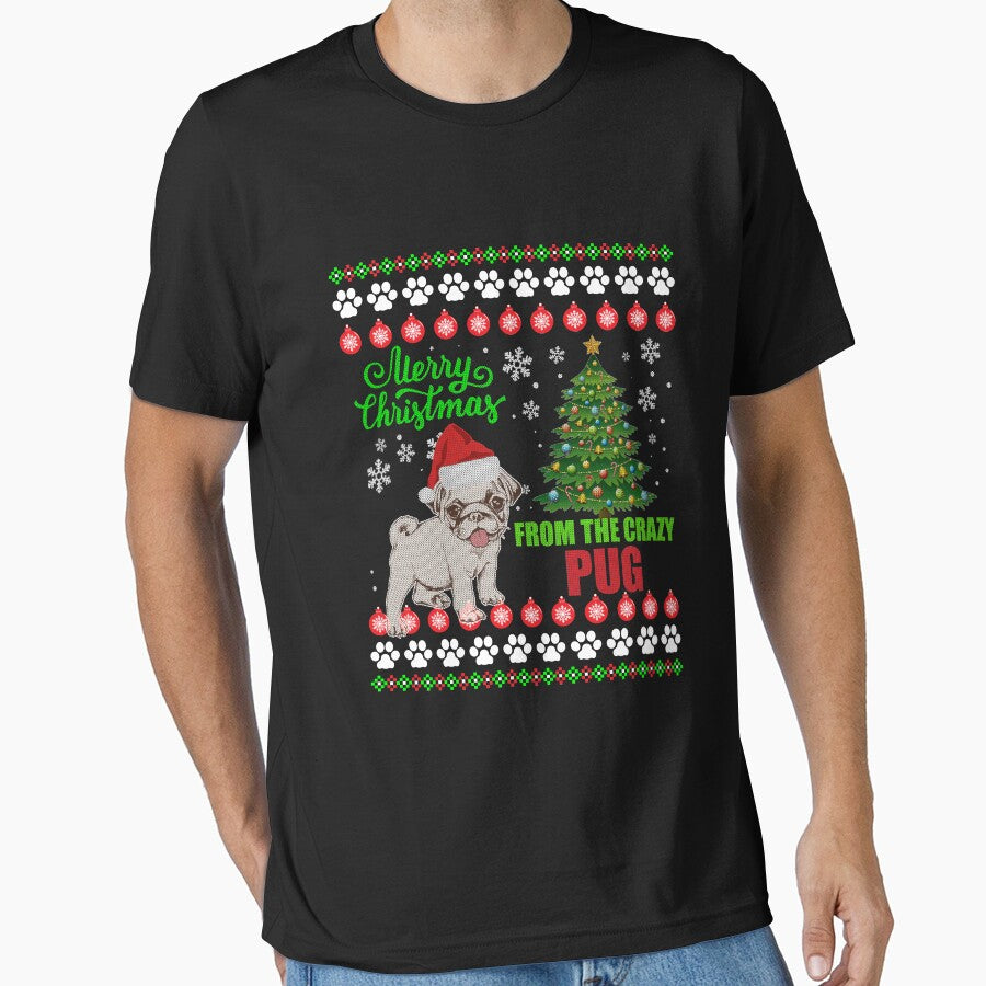 Merry Christmas From Pug Dog Ugly Sweater T Shirt by thuthuatna