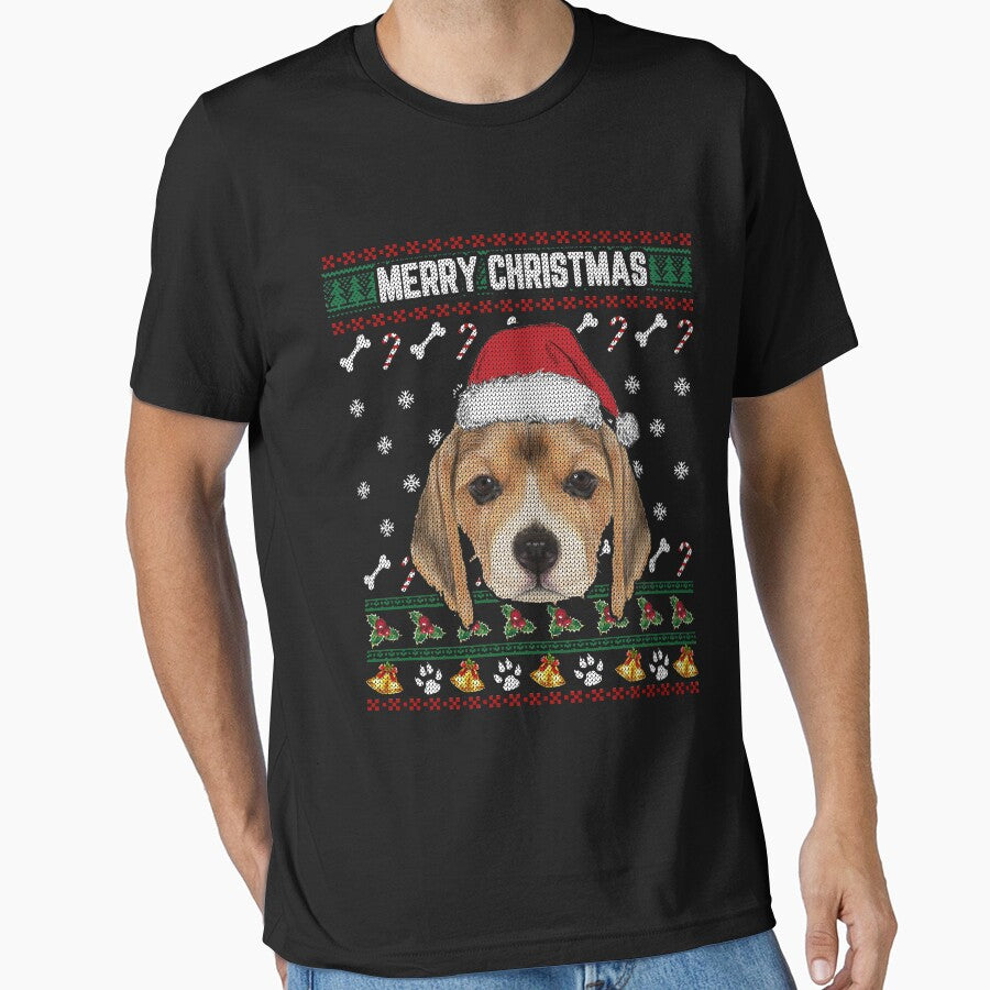 Beagle Lovers Ugly Xmas Sweater Merry Christmas T Shirt by thuthuatna