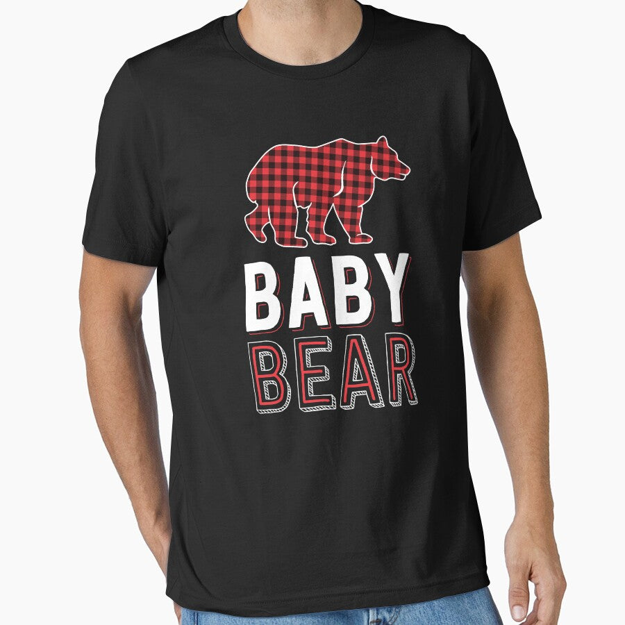 Baby Bear Kids Red Buffalo Plaid Matching Family Christmas by 14thFloor