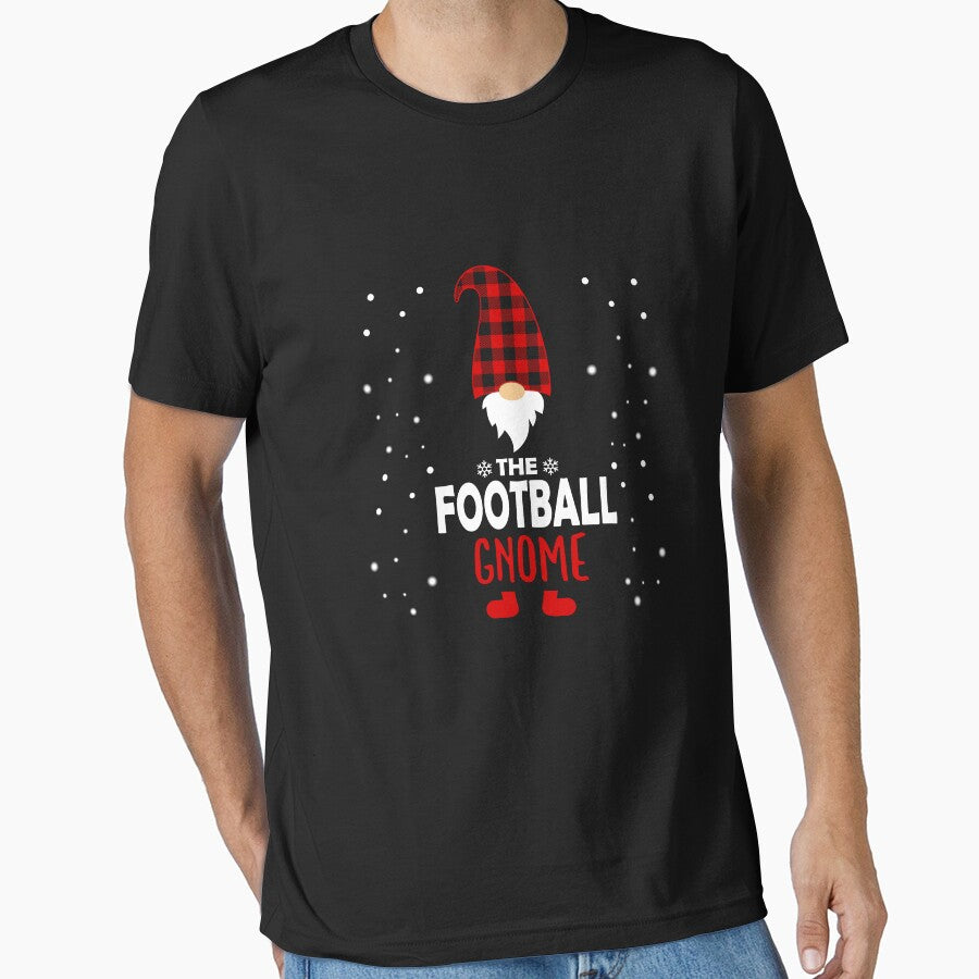 Christmas football Gnome Red Plaid Gift by Ibu83
